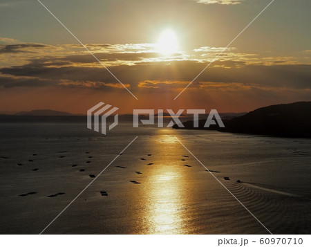 万葉岬から見る播磨灘の夕景 万葉岬から見る播磨灘の夕景 60970710