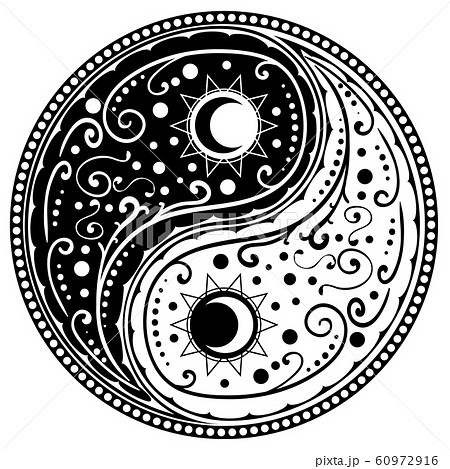 Yin Yang Paisleyのイラスト素材 Yin Yang Paisleyのイラスト素材