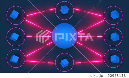 Computer generated virtual communications circuit. 3d rendering digital background Computer generated virtual communications circuit. 3d rendering digital background 60973158