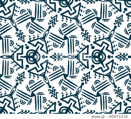 Abstract vector geometrical ornamental seamless pattern background 60973316