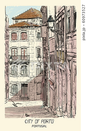 Old street in Porto, Portugal Old street in Porto, Portugal 60973527