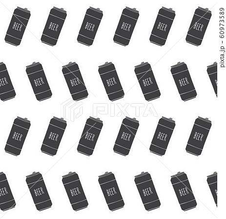 Vector seamless pattern of black doodle beer can Vector seamless pattern of black doodle beer can 60973589