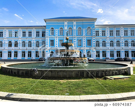 The blue beautiful building of the state  60974387