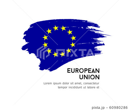 Flag of European Union vector brush stroke design Flag of European Union vector brush stroke design 60980286