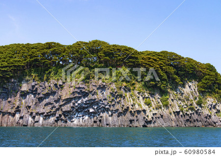 雄島の柱状節理。福井県坂井市三国町安島 雄島の柱状節理。福井県坂井市三国町安島 60980584