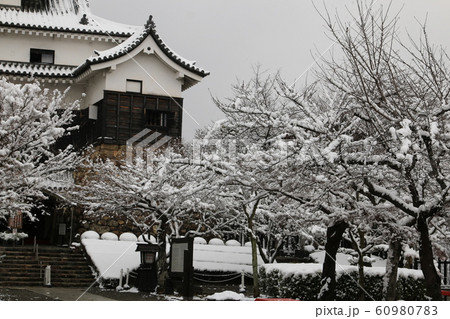 雪風景 雪景色 犬山城の雪景色 犬山城の冬景色 積雪風景 雪風景 雪景色 犬山城の雪景色 犬山城の冬景色 積雪風景 60980783