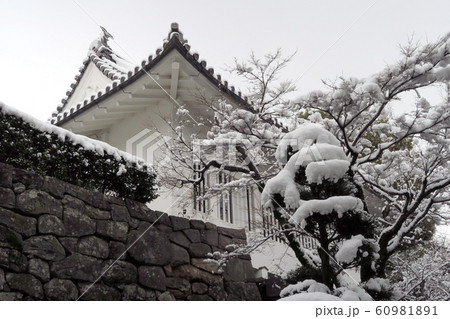 雪風景 雪景色 犬山城の雪景色 犬山城の冬景色 積雪風景 雪風景 雪景色 犬山城の雪景色 犬山城の冬景色 積雪風景 60981891