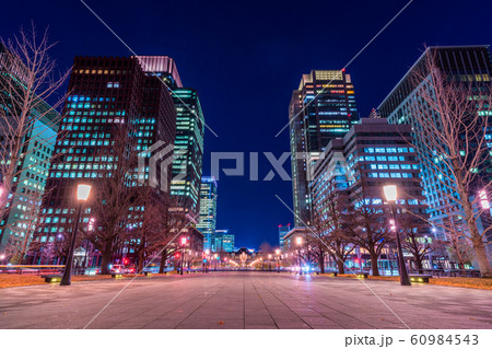 東京　東京駅周辺の夜景 60984543