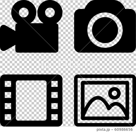 動画と写真のアイコンセット 60986656