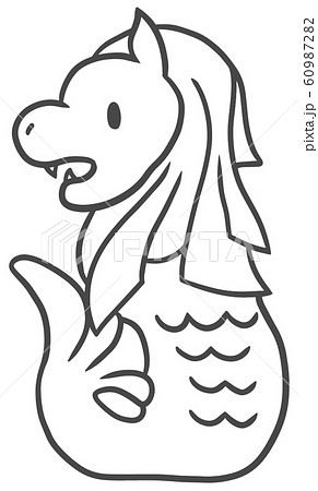 Simple Merlion Stock Illustration