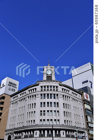 日本の東京都市景観 東京・銀座 日本の東京都市景観 東京・銀座 60987368