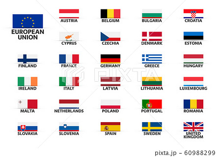 Set the flags of European Union countries, member states of EU 60988299