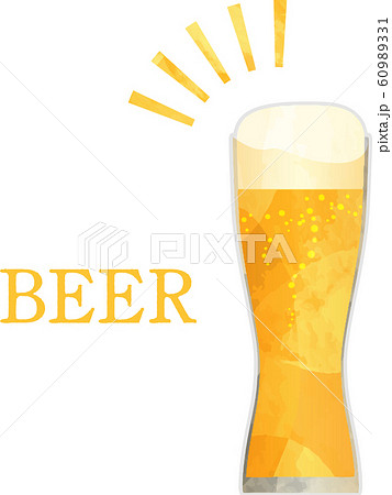 生ビール ビール 切り絵風 グラス ベクター イラスト ドリンク お酒 アルコールのイラスト素材