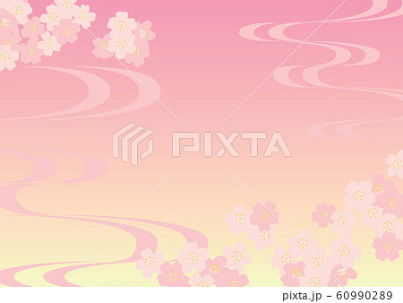 春 桜 背景素材 イラストのイラスト素材