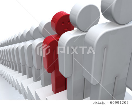 CGアイコンイラスト階段に並んで順番を待つ人の行列 CGアイコンイラスト階段に並んで順番を待つ人の行列 60991205