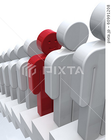 CGアイコンイラスト階段に並んで順番を待つ人の行列 CGアイコンイラスト階段に並んで順番を待つ人の行列 60991208
