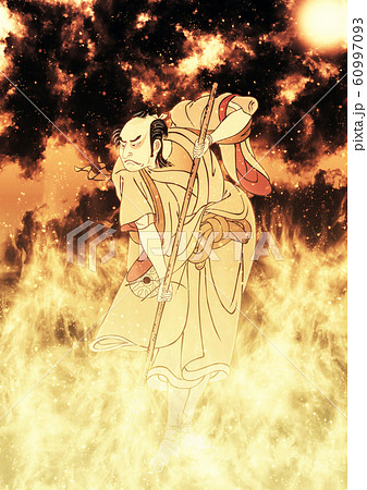 浮世絵 歌舞伎役者 その45 炎バージョン 浮世絵 歌舞伎役者 その45 炎バージョン 60997093