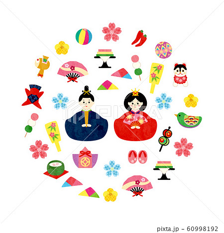 ひなまつりイメージ9-3テク ひなまつりイメージ9-3テク 60998192