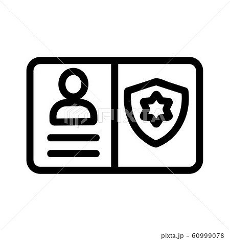 police ID icon vector. Isolated contour symbol illustration police ID icon vector. Isolated contour symbol illustration 60999078
