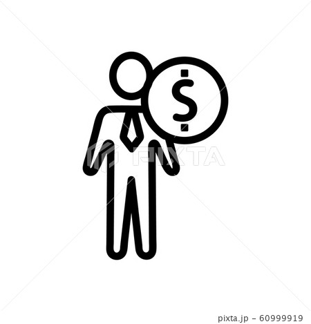 pay ingesrate employee icon vector. Isolated contour symbol illustration 60999919