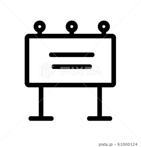 Advertising banner icon vector. Isolated contour symbol illustration 61000124