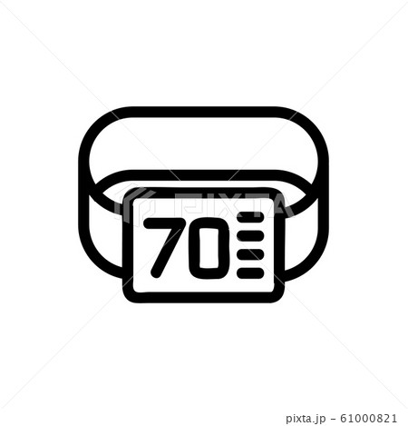 Smartwatch icon vector. Isolated contour symbol illustration 61000821