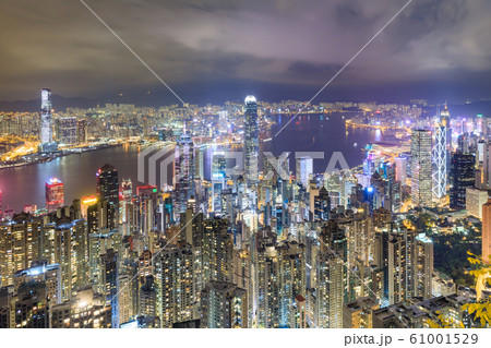 香港_ビクトリアピーク夜景 61001529