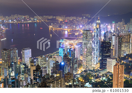 香港_ビクトリアピーク夜景 香港_ビクトリアピーク夜景 61001530