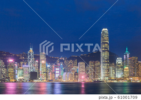 香港_星光大道から見る中環の絶景夜景 香港_星光大道から見る中環の絶景夜景 61001709