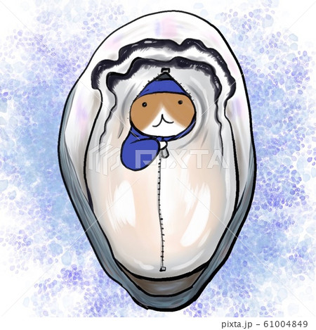 魚介類に変装をする忍者姿のねこさん 牡蠣 貝類 のイラスト素材 魚介類に変装をする忍者姿のねこさん 牡蠣 貝類 のイラスト素材