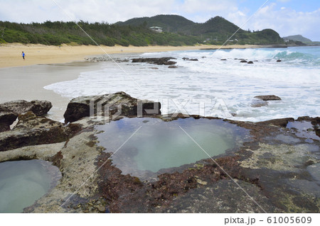 鹿児島 奄美大島 ハートロックの写真素材