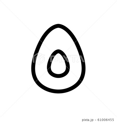 avocado icon vector. Isolated contour symbol illustration 61006455
