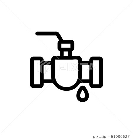 The pipe flows the icon vector. Isolated contour symbol illustration The pipe flows the icon vector. Isolated contour symbol illustration 61006627