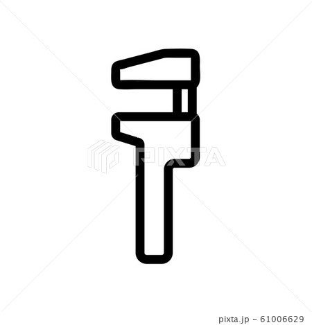 Tool plumbing icon vector. Isolated contour symbol illustration Tool plumbing icon vector. Isolated contour symbol illustration 61006629