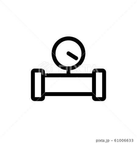 the counter on the tube is an icon vector. Isolated contour symbol illustration 61006633