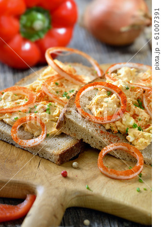 A Bavarian cheese specialty, often served as a beergarden snack A Bavarian cheese specialty, often served as a beergarden snack 61007391