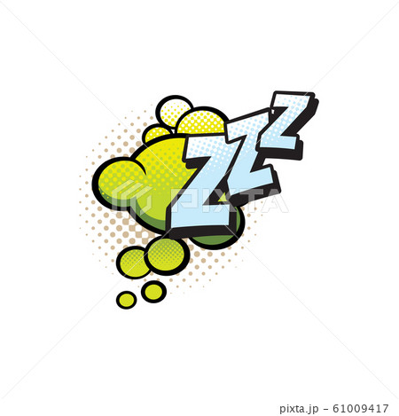 Zzz Cartoon Comic Book Snore Sound Cloud Bubbleのイラスト素材