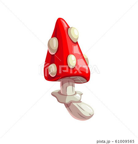 Poisonous mushroom, cartoon amanita icon Poisonous mushroom, cartoon amanita icon 61009565