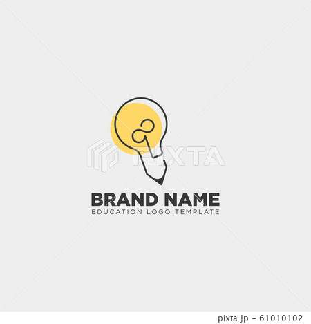 Light bulb learning line logo template vector 61010102