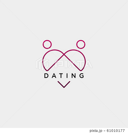 Dating Love Line Logo Template Vector Illustrationのイラスト素材