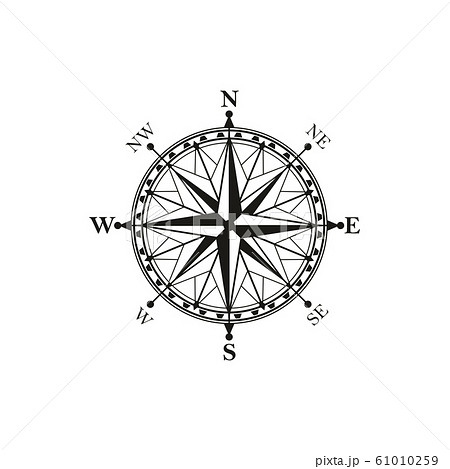 Rose of wind symbol, isolated compass Rose of wind symbol, isolated compass 61010259