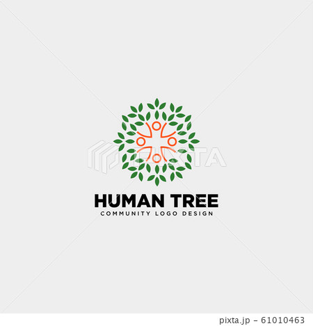 human tree leaf community logo template vector 61010463