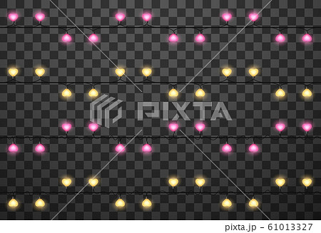 Hearts light bulbs isolated on transparent background, vector illustration Hearts light bulbs isolated on transparent background, vector illustration 61013327