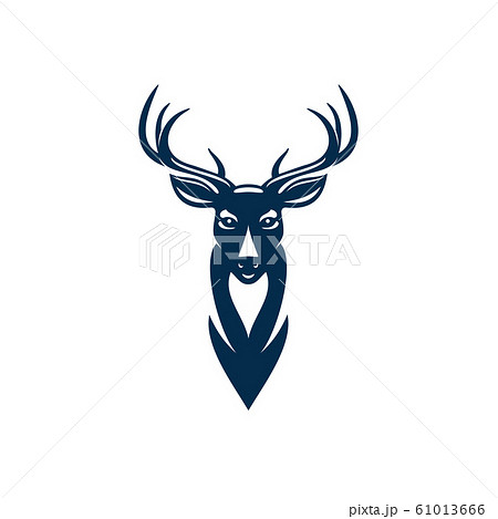 Deer or elk isolated wild animal with antlers Deer or elk isolated wild animal with antlers 61013666
