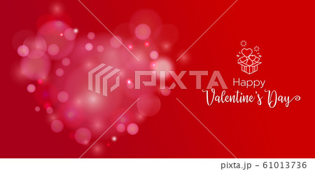 Happy Valentine's day heart banner illustration. Happy Valentine's day heart banner illustration. 61013736