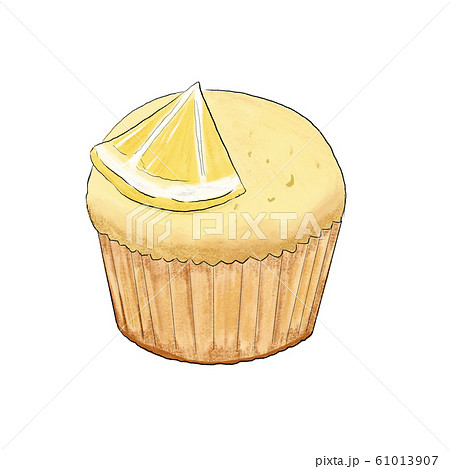 レモンのカップケーキ のイラスト素材