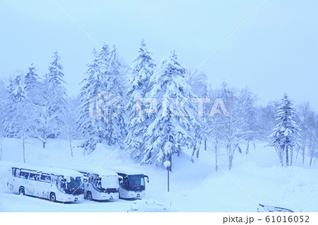 豪雪地の駐車場 61016052