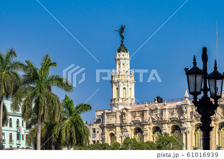 The old town of Havana with several iconic buildings in Cuba The old town of Havana with several iconic buildings in Cuba 61016939
