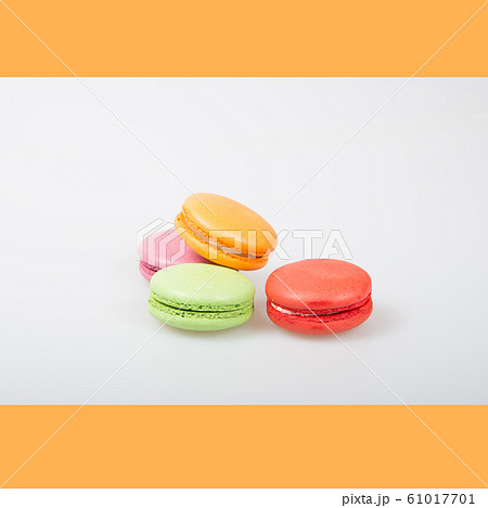 macarons or colorful macarons on a background. 61017701