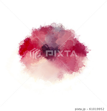 Artistic painting in shades of red , blue and beige. Colorful paint splashes. Modern abstract art. 61019952